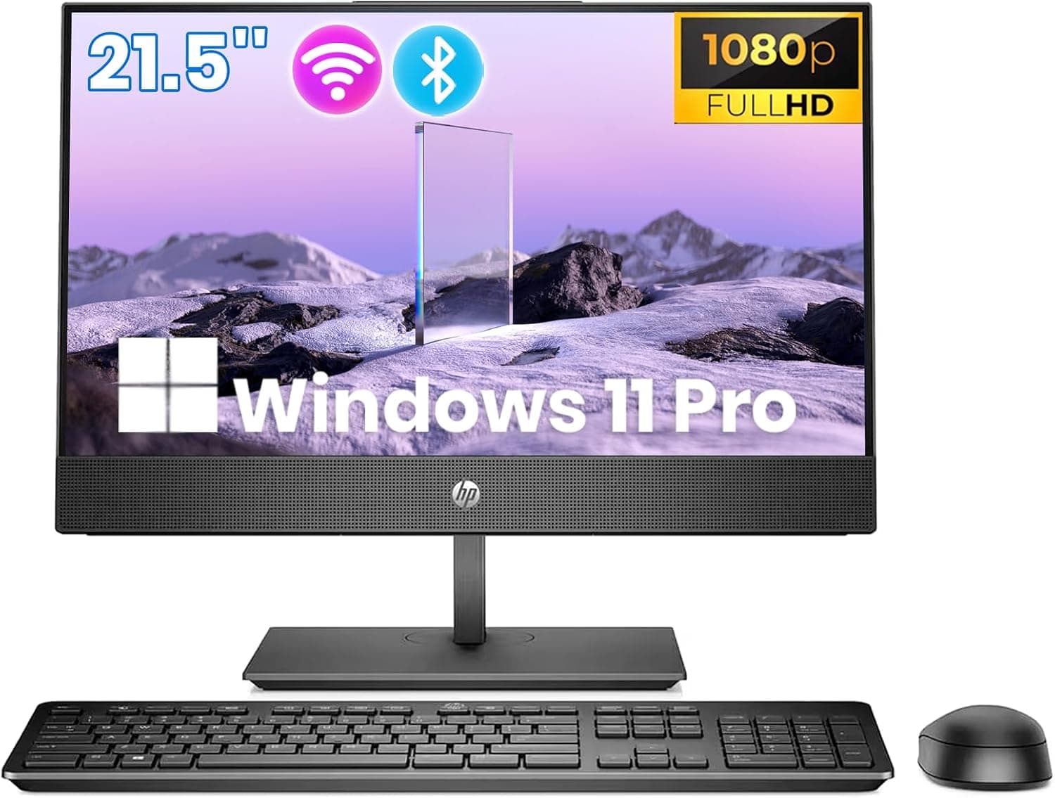 HP ProOne 600 G5 AIO i5 8500T 8GB 500GB SSD 21.5 Win11 Pro Renewed Space-Saving All in One Business Design Ideal for Office Home & Education