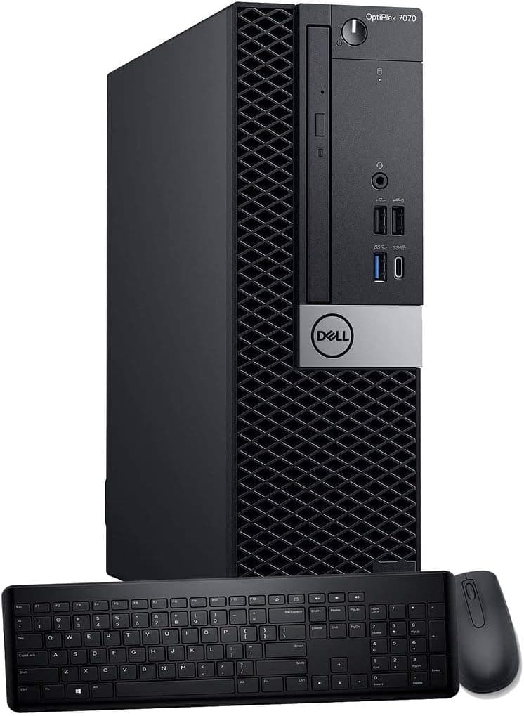 Dell OptiPlex 7070 Renewed Business SFF Desktop Computer PC. intel® Octa Core™ i7 9700 Up to 4.70 GHz. CPU 32GB RAM 1TB SSD Win. 10 Pro. Wireless Keyboard & Mouse included (Renewed)