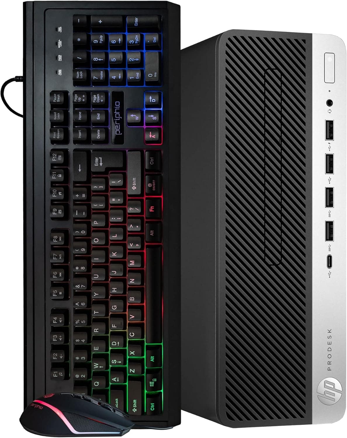 HP ProDesk 600 G4 Desktop Computer PC Hexa Core Intel i5 (3.0GHz) 16GB DDR4 RAM 500 GB SSD Solid State Windows 11 Professional RGB Keyboard & Mouse Home or Office PC image 1